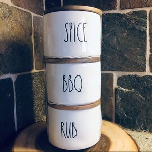 Rae Dunn SPICE BBQ RUB Kitchen Containers